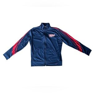 Nike MLB Minnesota Twins baseball unisex navy blue zip up lightweight jacket
